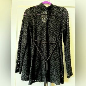 Maternity, Lacy black tunic with under long camisole